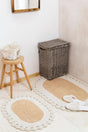Bianca 100% Cotton Bath Mat Light Brown 40x60 60x90 - Swordslife