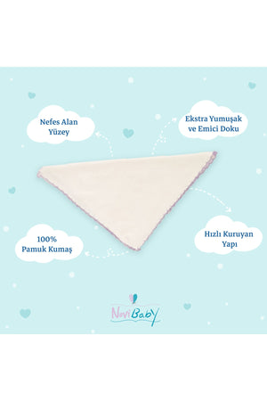 10 Pcs Baby Mouth Wipes – White - Saliva Wipe Mouth Wipe 100% Cotton 17X17Cm