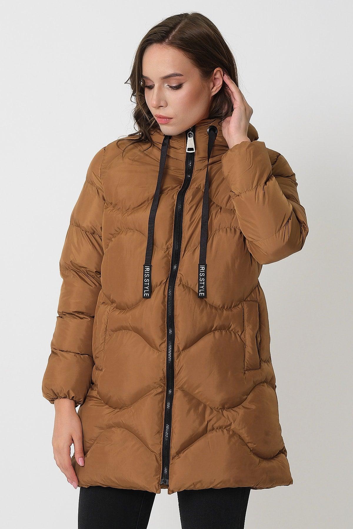 Women's Taba Hooded Cord Detailed Inflatable Coat - Swordslife