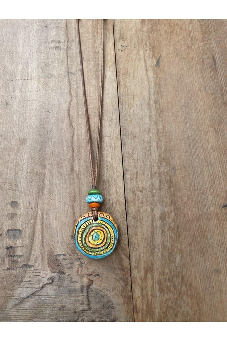 Ceramic Design Necklace, Bohemian Ethnic Style Necklace, Design Necklace, - Swordslife