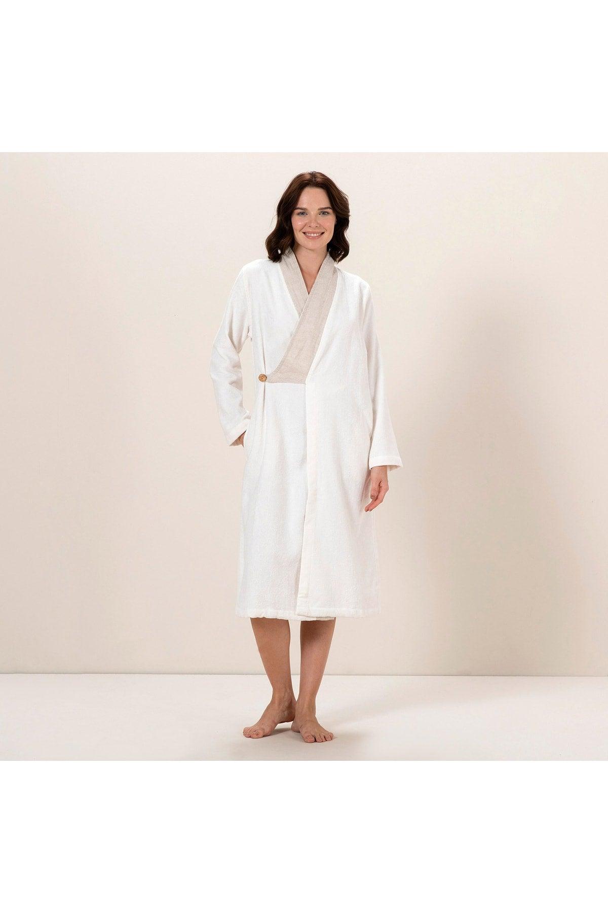 Pure Women's Bathrobe Ecru - Swordslife