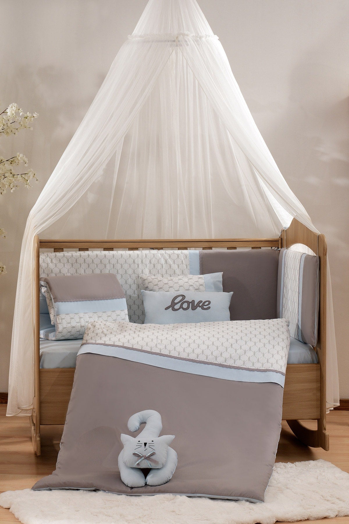 Bebe Lovely Cat Sleeping Set Blue