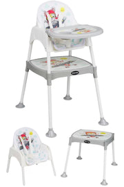 Baby Feeding 3In1 Desk Highchair Gray Airplane