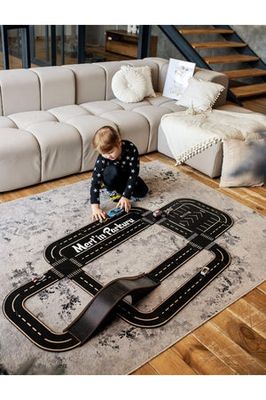 Toy Vehicle Track (X-Large) -Educational And Fun Road Construction Wooden Toy - Highway Puzzle
