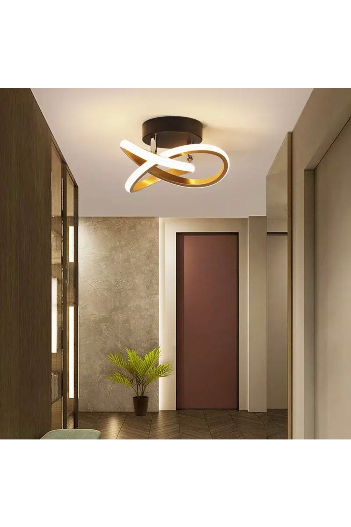 Modern Plafonier Ceiling LED Chandelier Gold Yellow LED Chandelier