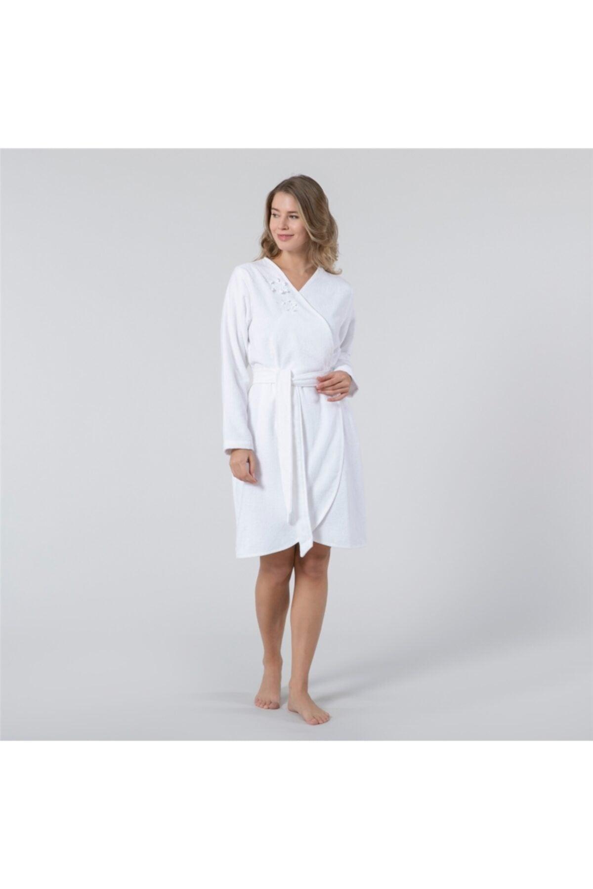 Crystal Women Bathrobe White - Swordslife