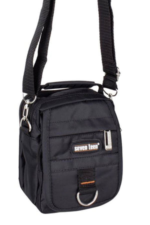 Men'S Black Multi-Eyed Hand And Shoulder Bag 2349