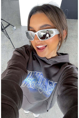 Elon Silver Mirror Y2k Vintage Fashion Lightweight Unisex Sunglasses - Swordslife