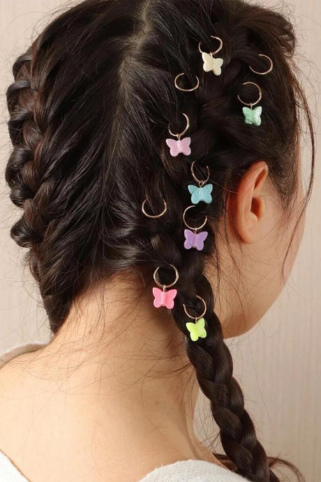 Trend Butterfly Hair Earrings Barrettes Set - Swordslife