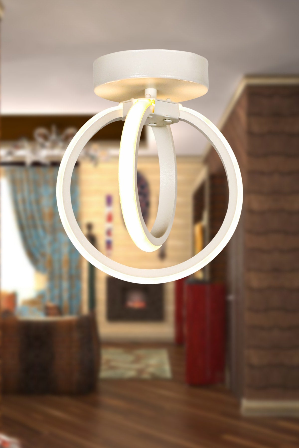 Sezen Led Ceiling Mounting Single Chandelier White