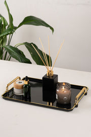 Black Tray Presentation Decorative Home Tableware Kitchen Tea Coffee Tray