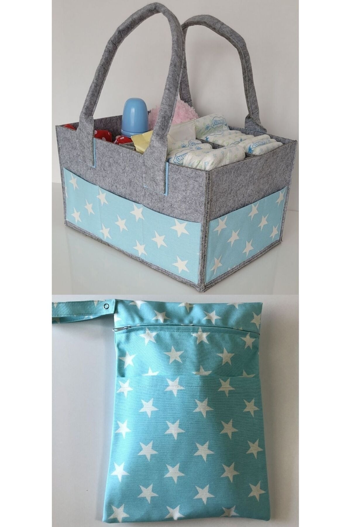 HANDMADE ORGANIZING AND HANGING FUNCTIONAL BABY BAG SET