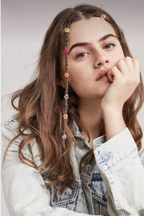 Women's 24 Rainbow Colored Hair Ornament - Swordslife