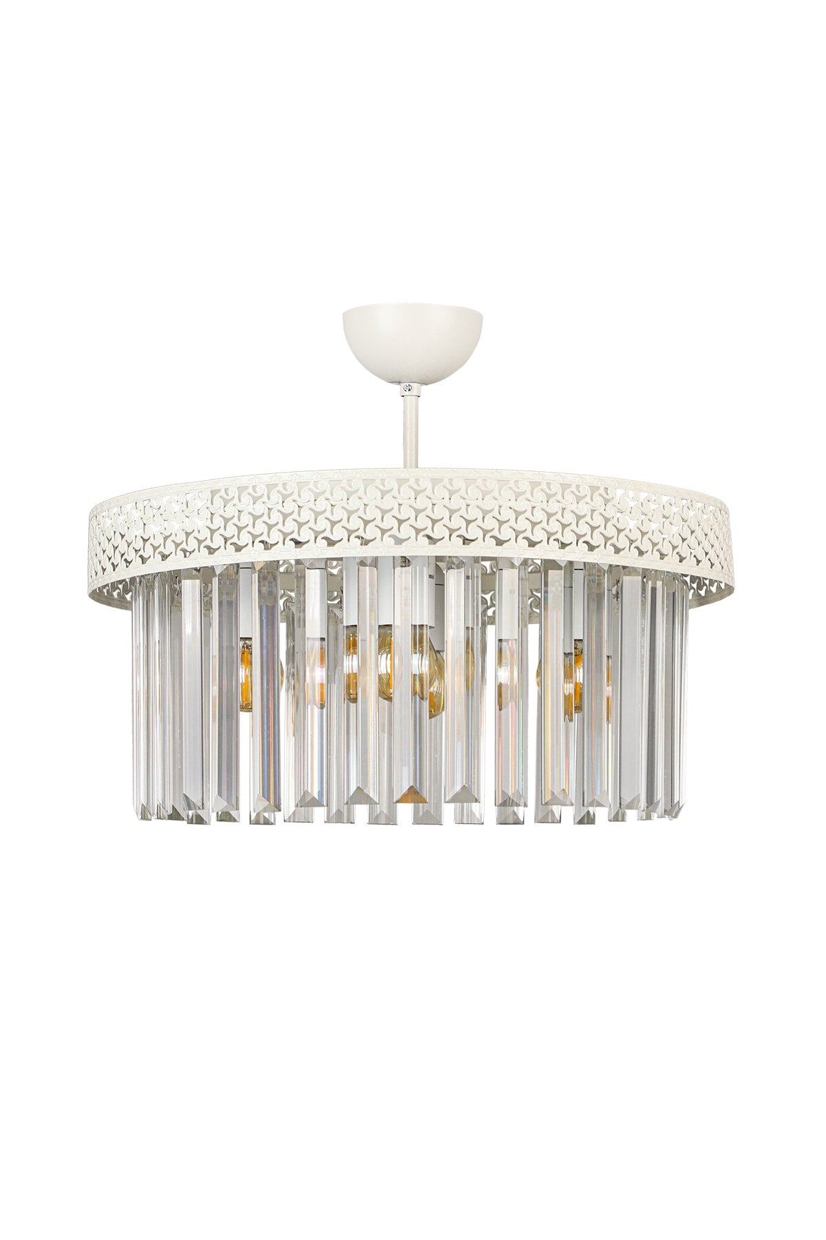 Sitrus 4Th White Lux Crystal Stone Chandelier