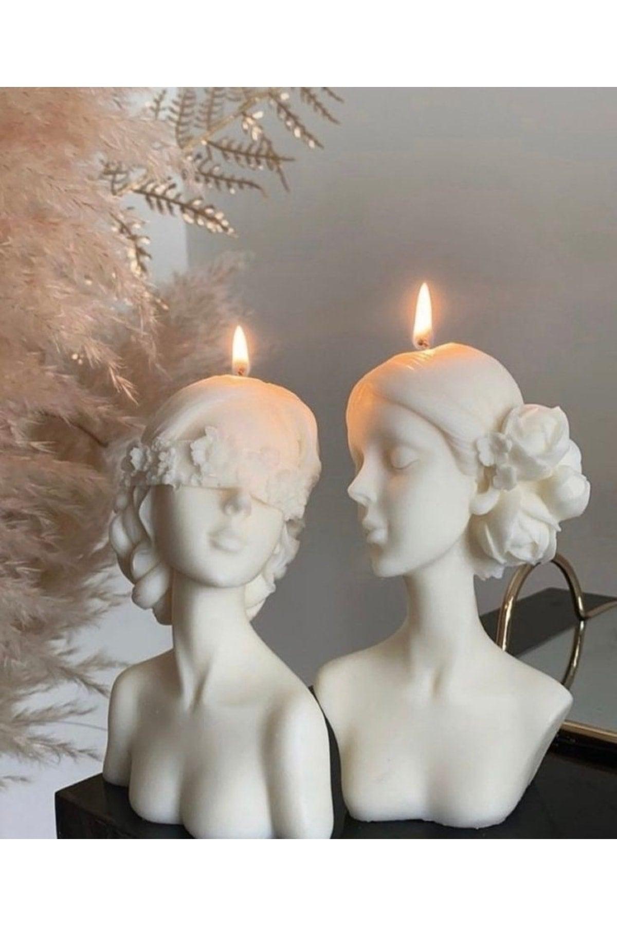 Soy Wax Flower Mask Girl Candle - Swordslife