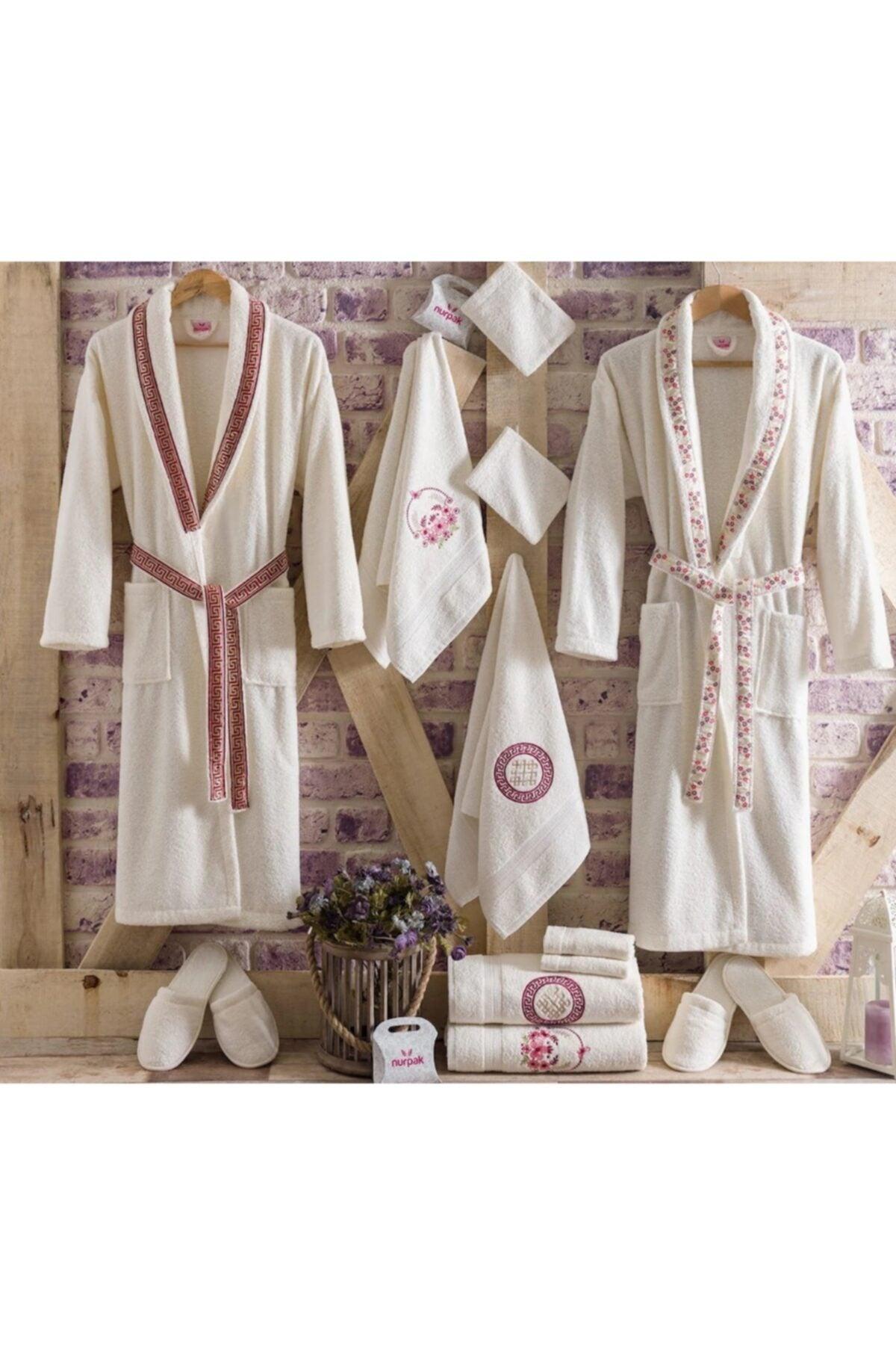 Meltem Family Bathrobe Set 16 Pieces, Bathrobe Set - Swordslife