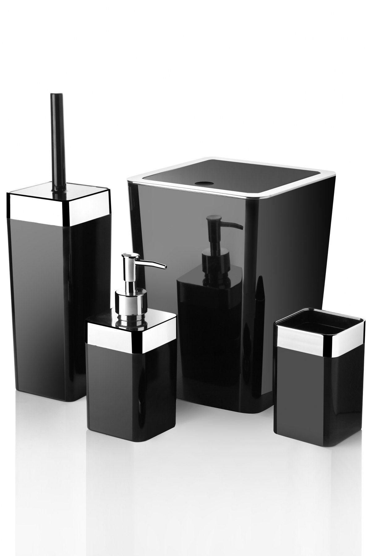 4 Pcs Acrylic Metallized Coated Luxury Bathroom Set - Swordslife