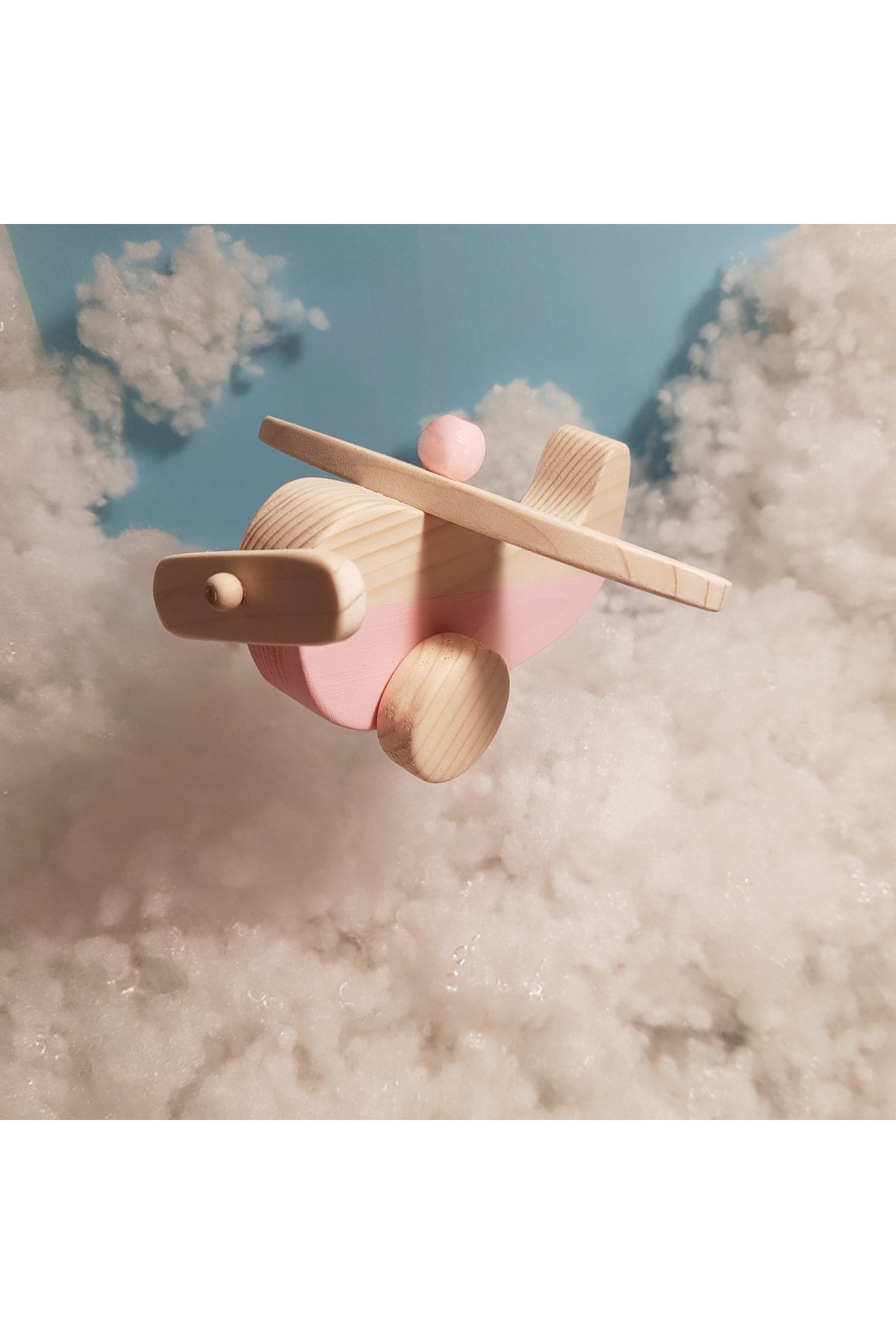 Handmade Wooden Toy Airplane, Educational, Creative, Vintage And Natural And Safe Wooden Baby Toy