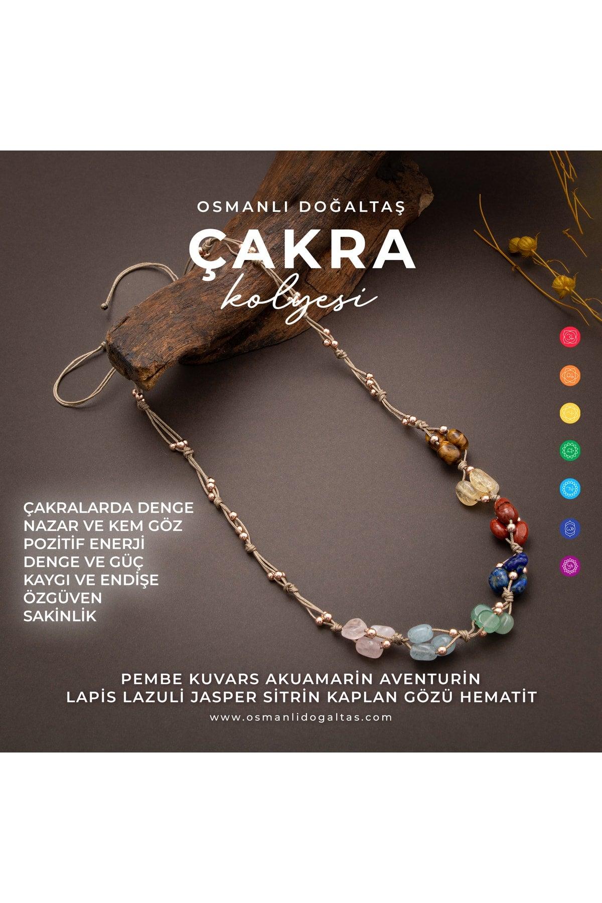Certified Chakra Necklace Macrame Closure 100% Handcrafted Natural Cut Natural Stone - Swordslife