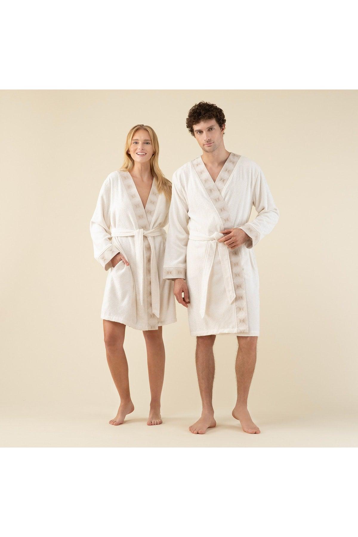 Marigold Unisex Bathrobe Ecru - Swordslife