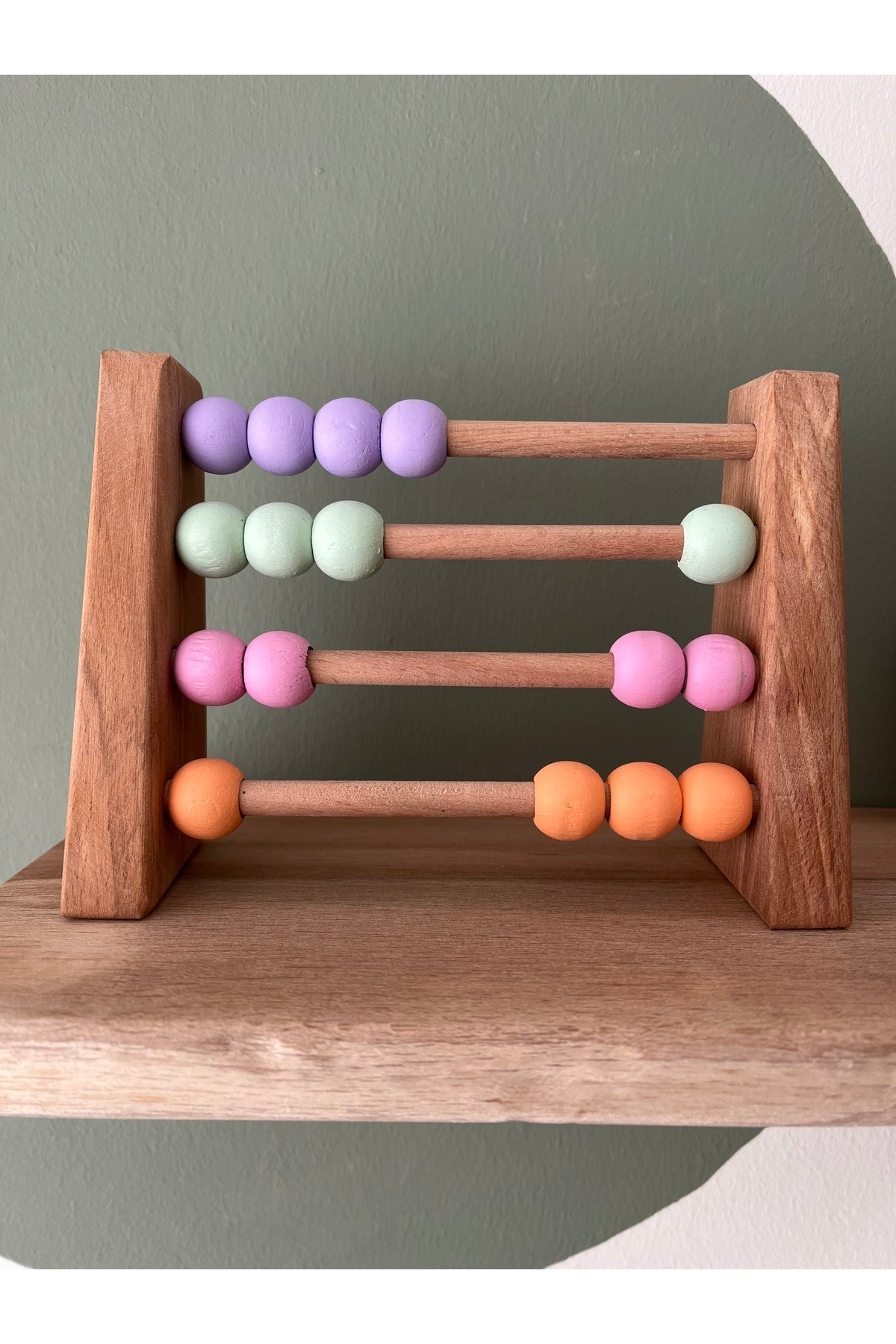 Natural Healthy Wooden Toy Montessori Abacus Analytical Intelligence Mathematics Kids Baby Room Decor