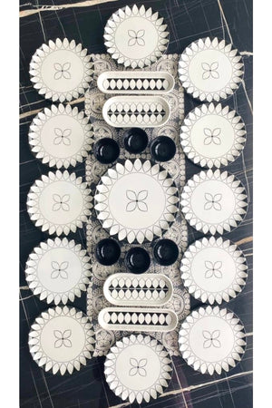 Black Ellipse Model 12 Person 23 Piece Breakfast Set