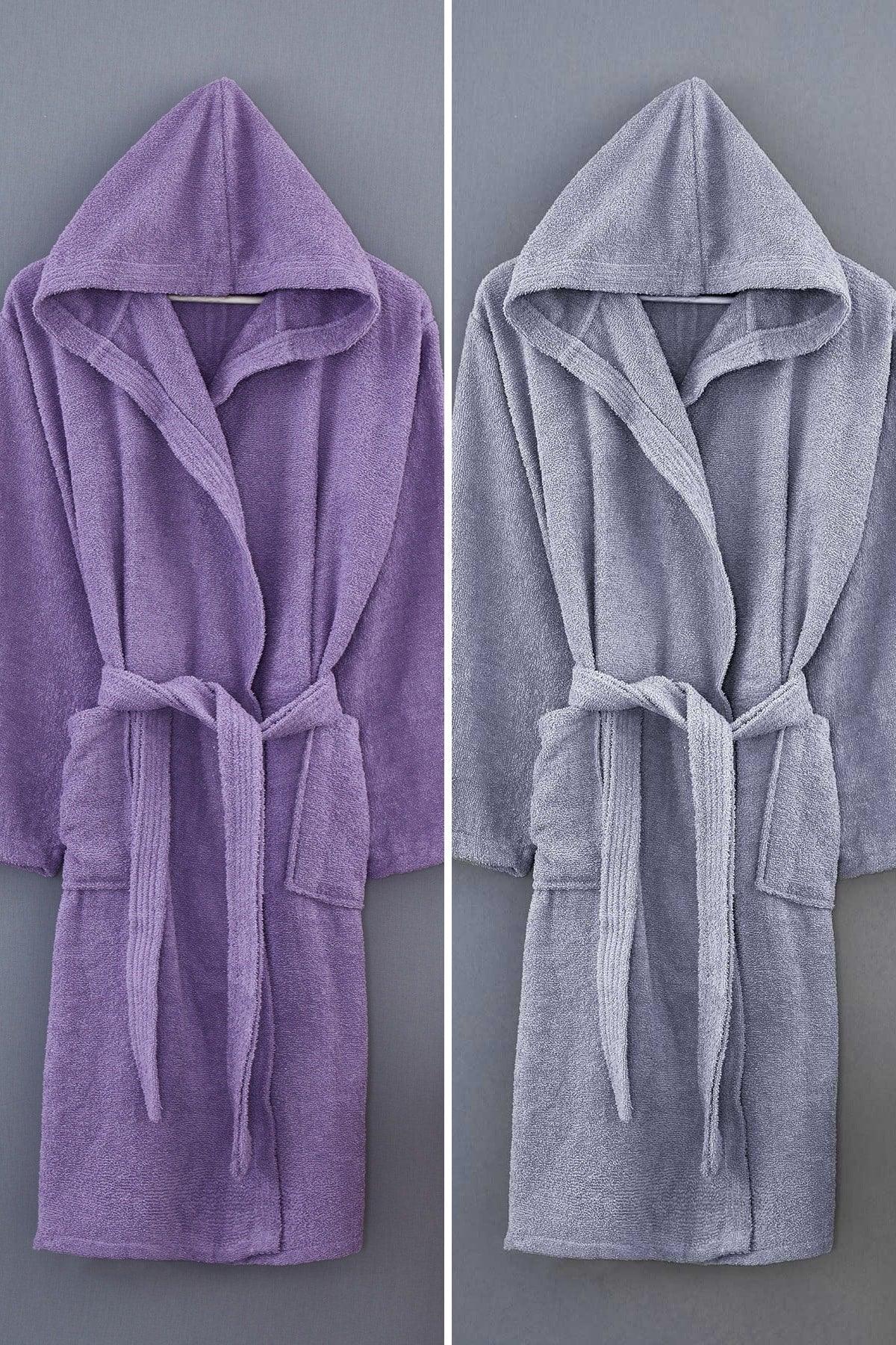 100% Cotton Hooded Bathrobe Set - Swordslife