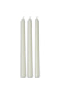 White Candlestick Candle 3 Pcs Shiny Metallic Long Body Tapered Candle - Swordslife