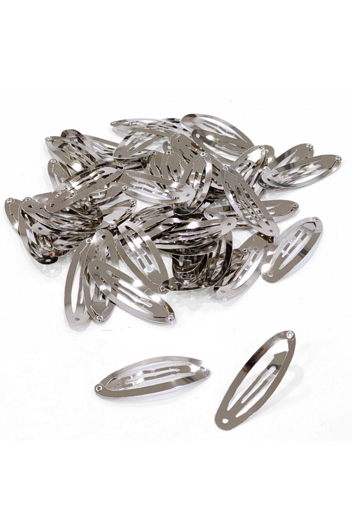 6 Cm Silver Clip Snap Clasp Apparatus - Metal Snap Clasp Apparatus - 25 pcs - Swordslife