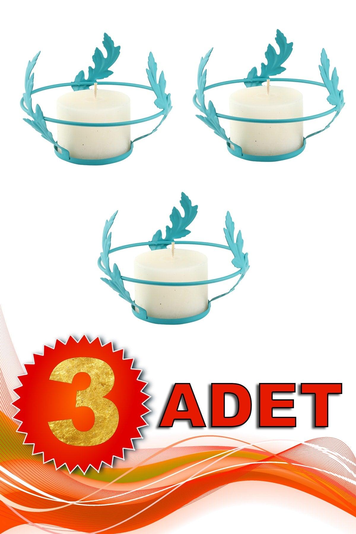 Haliç 3rd Set Candle Holder Turquoise - Swordslife