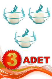 Haliç 3rd Set Candle Holder Turquoise - Swordslife