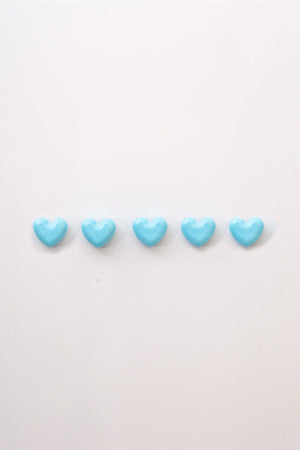 Handmade Concrete Fridge Magnet - Heart 5-Pack - Swordslife