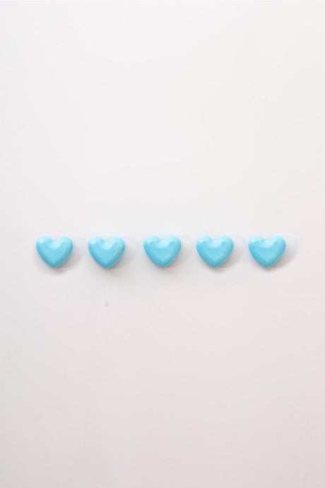 Handmade Concrete Fridge Magnet - Heart 5-Pack - Swordslife