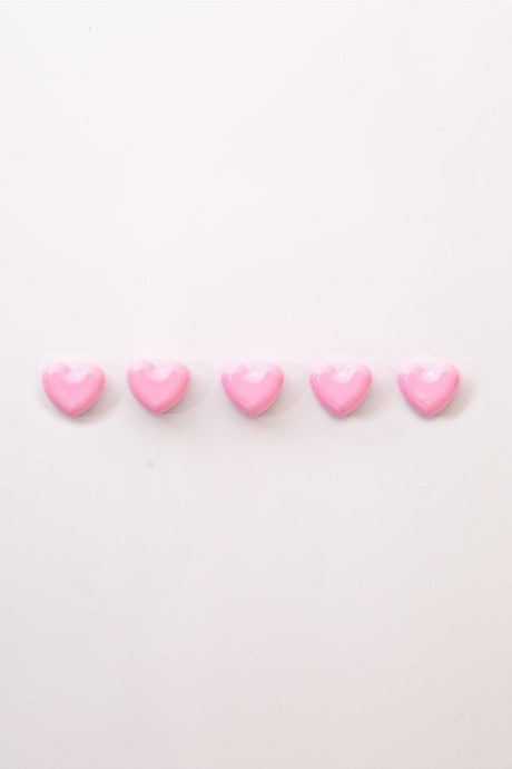 Handmade Concrete Fridge Magnet - Heart 5-Pack - Swordslife