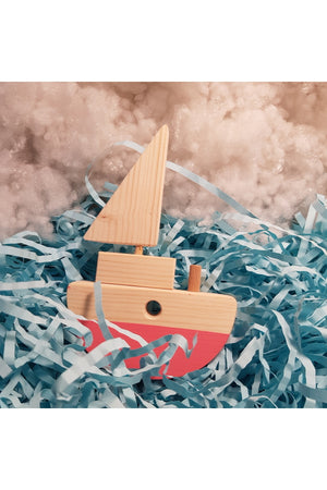 Handmade Wooden Toy Baby Ship Children'S Imagination Gift Toy