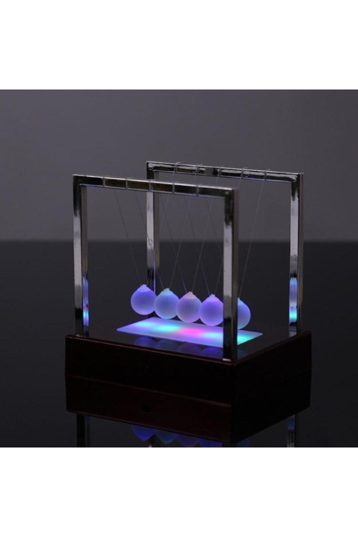 Lighted Newton'S Cradle Equilibrium Balls Theory Conservation Of Momentum Alk68