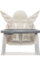 Angel Wings Multi-Purpose Highchair Cushion with Angel Wings - Ecru
