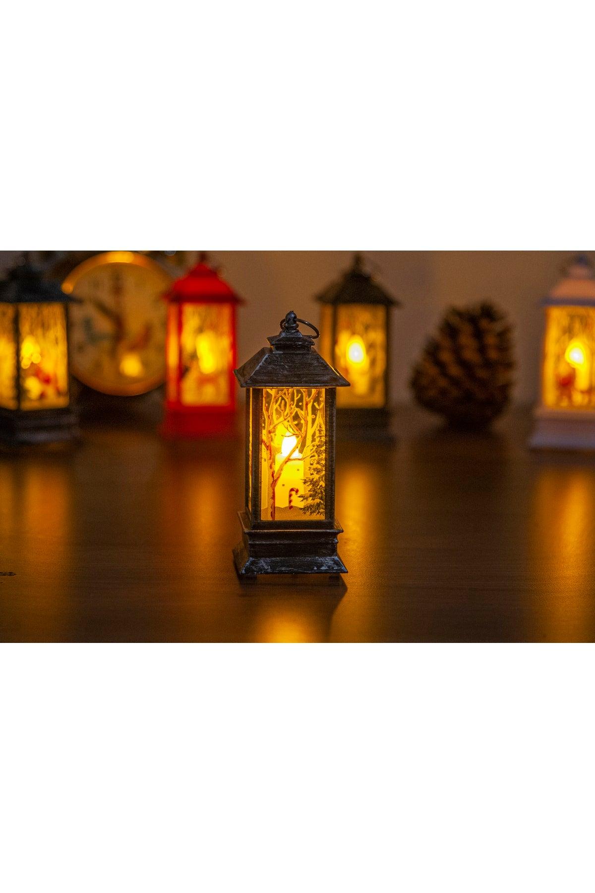 Led Candle Lighted Christmas Themed Retro Lantern - Swordslife