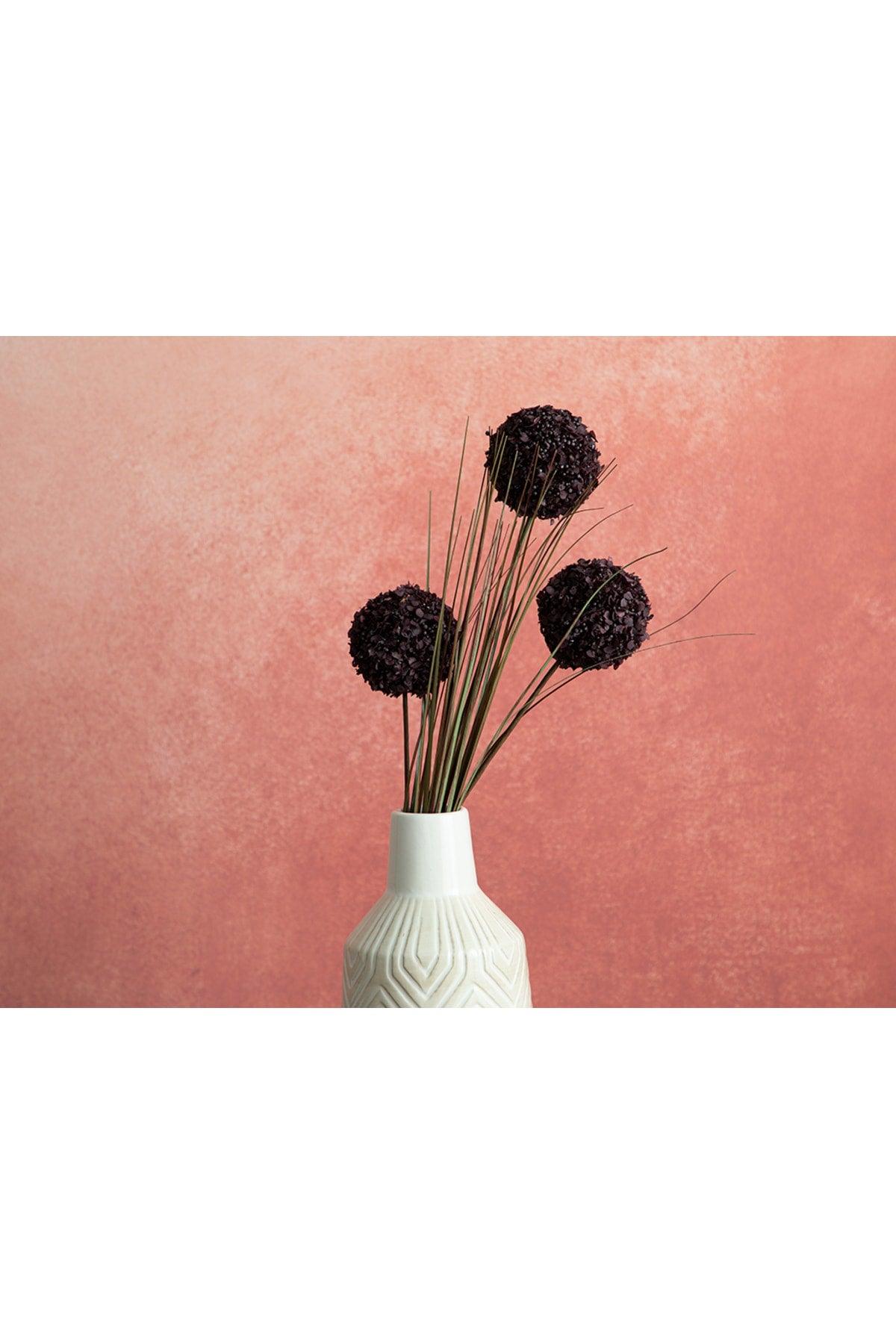 Grass Bush Single Branch Artificial Flower 63 Cm Dark Purple - Swordslife