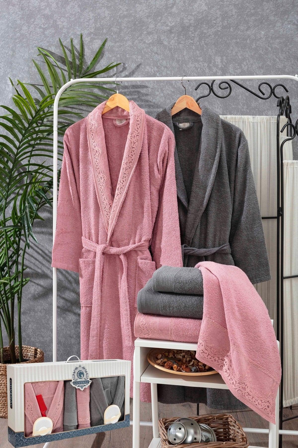 12 Piece Boxed Guipure Family Bathrobe Set - Swordslife