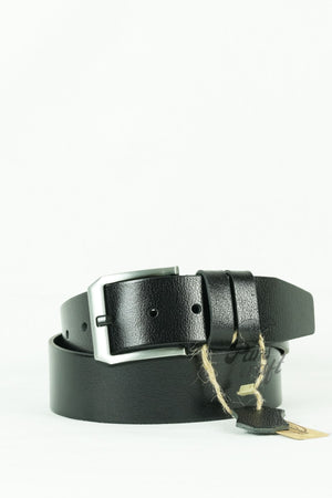 Genuine Buffalo Leather Men'S Belt 4.5 Cm Black Jeans Sport Belt