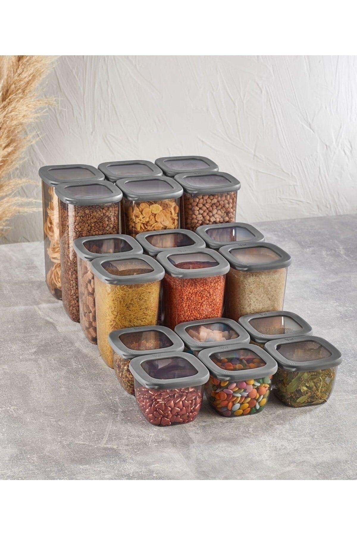 18 Pcs Vipahmet Beach Storage Container (6X1750ML 6X1200ML 6X550ML) Vp-054