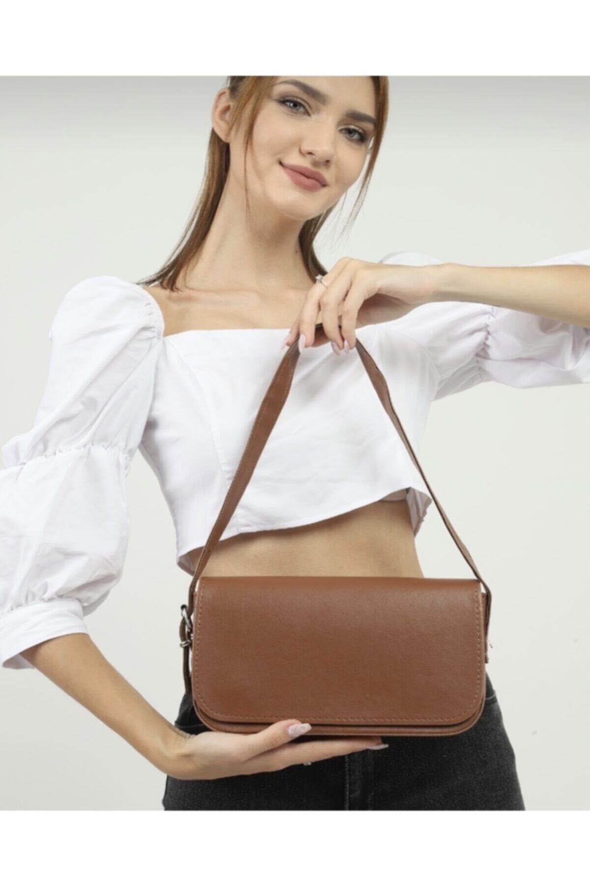 Women'S Bag Tan Color Covered Baguette Bag Classico Baguette Model