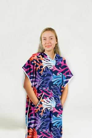 Darente Unisex Poncho Wearable Towel, Swim Racing Training Wearable Bathrobe Pool, Sea Towel - Swordslife
