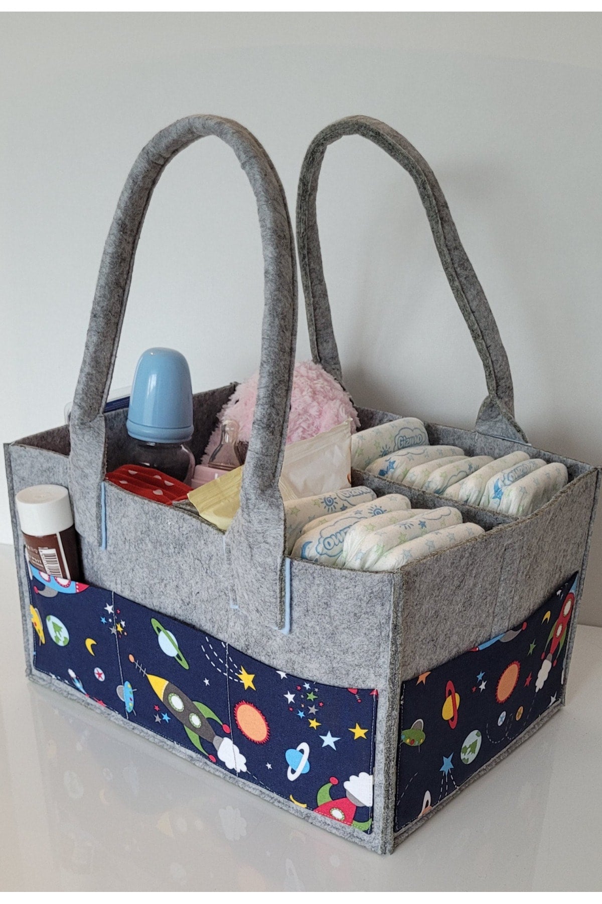 Handmade Multi-Purpose Felt Mother Baby Care And Organizer Bag Functional Organizer