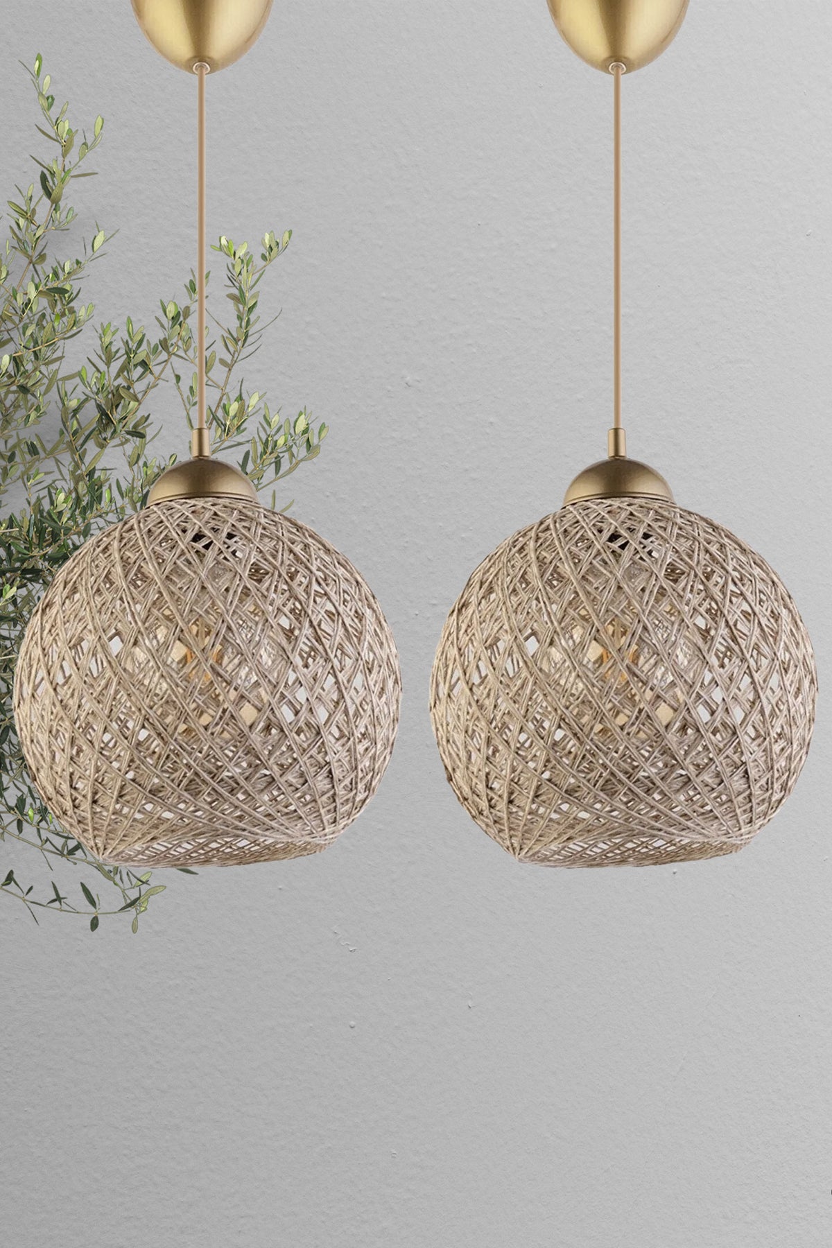 2Pcs Balle Pendant Lamp Ball Chandelier