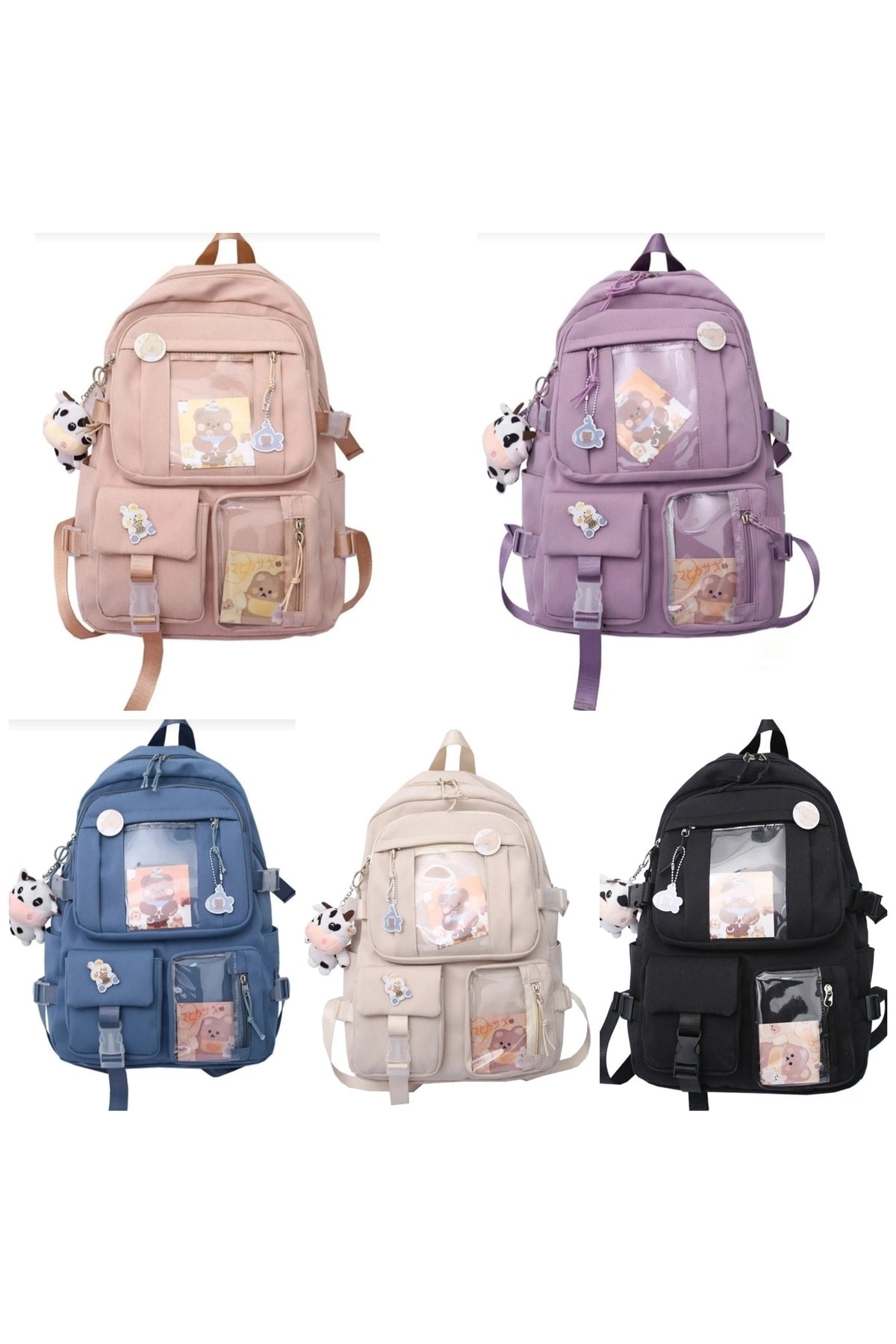 Design Multi-Compartment, Accessory, Korean Style, Domestic Production School Bag