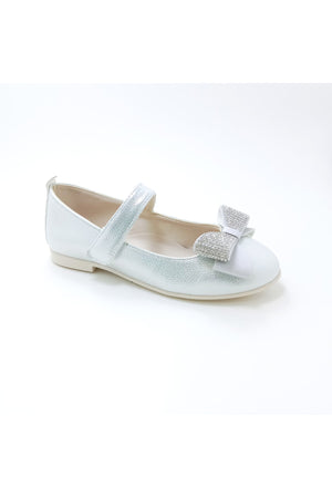 Girl'S Stone Bow Orthopedic Flats