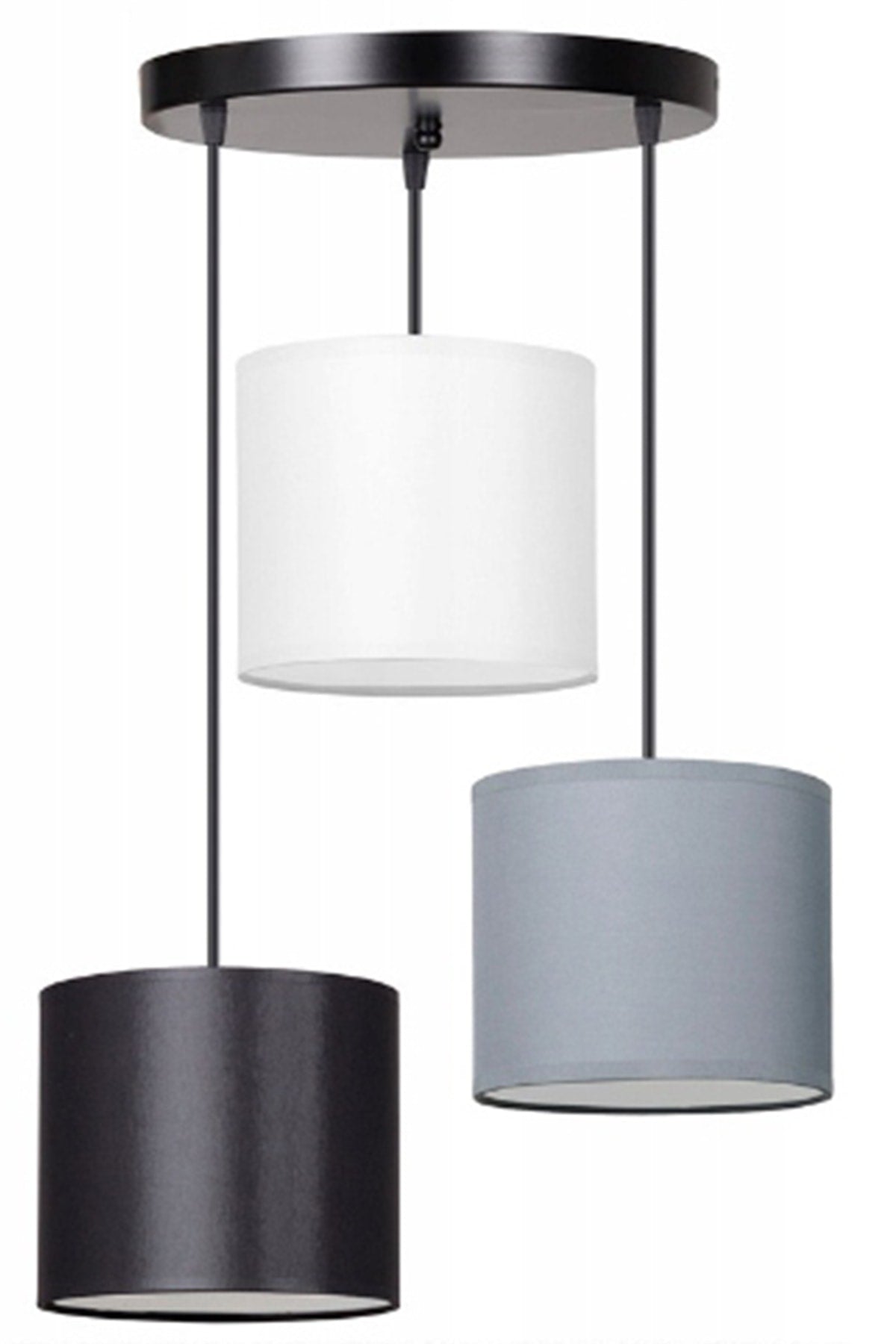 Modern Design Living Room Chandelier 3 Colorful Fabric Hats