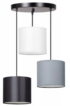 Modern Design Living Room Chandelier 3 Colorful Fabric Hats